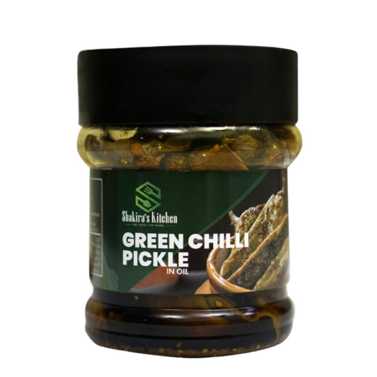 "Shakira's Kitchen: Homemade Spicy Green Chilli Pickle"